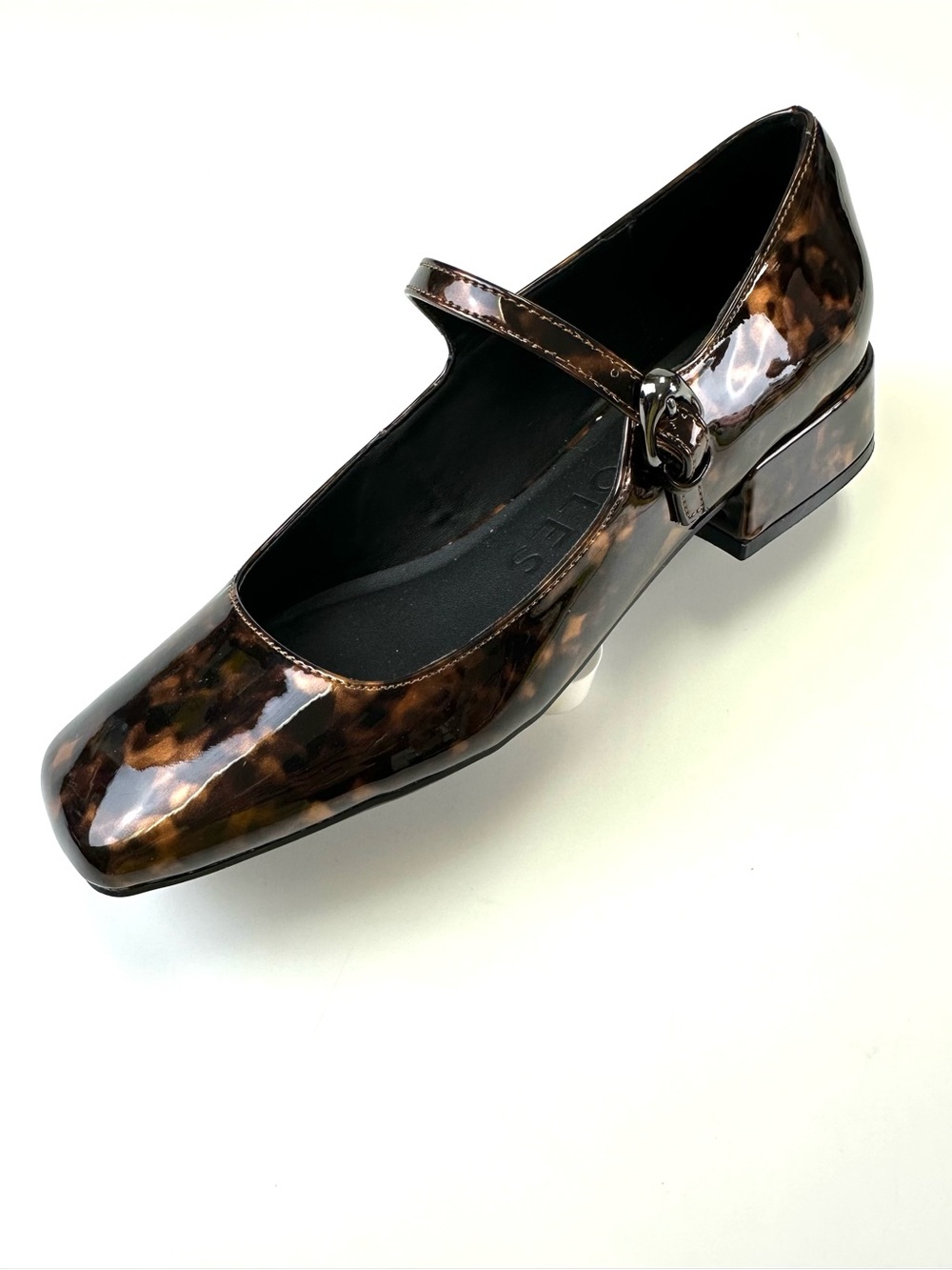 Aerosoles Isannah Tortoiseshell Patent Mary Jane Heels Size 8M Academia